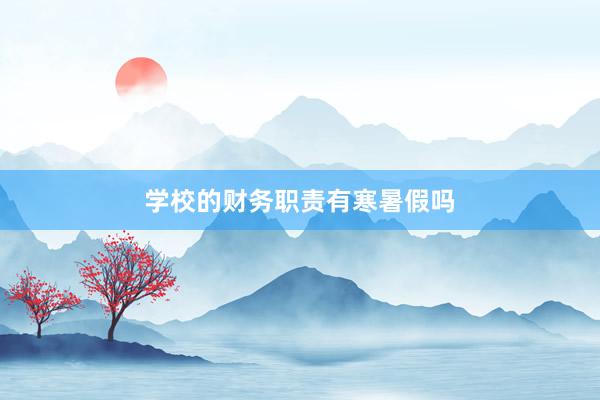学校的财务职责有寒暑假吗